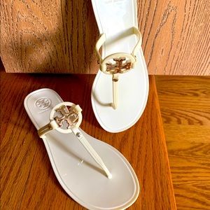 Tory Burch Ivory Mini Miller Jelly Sandal Womens Size 7